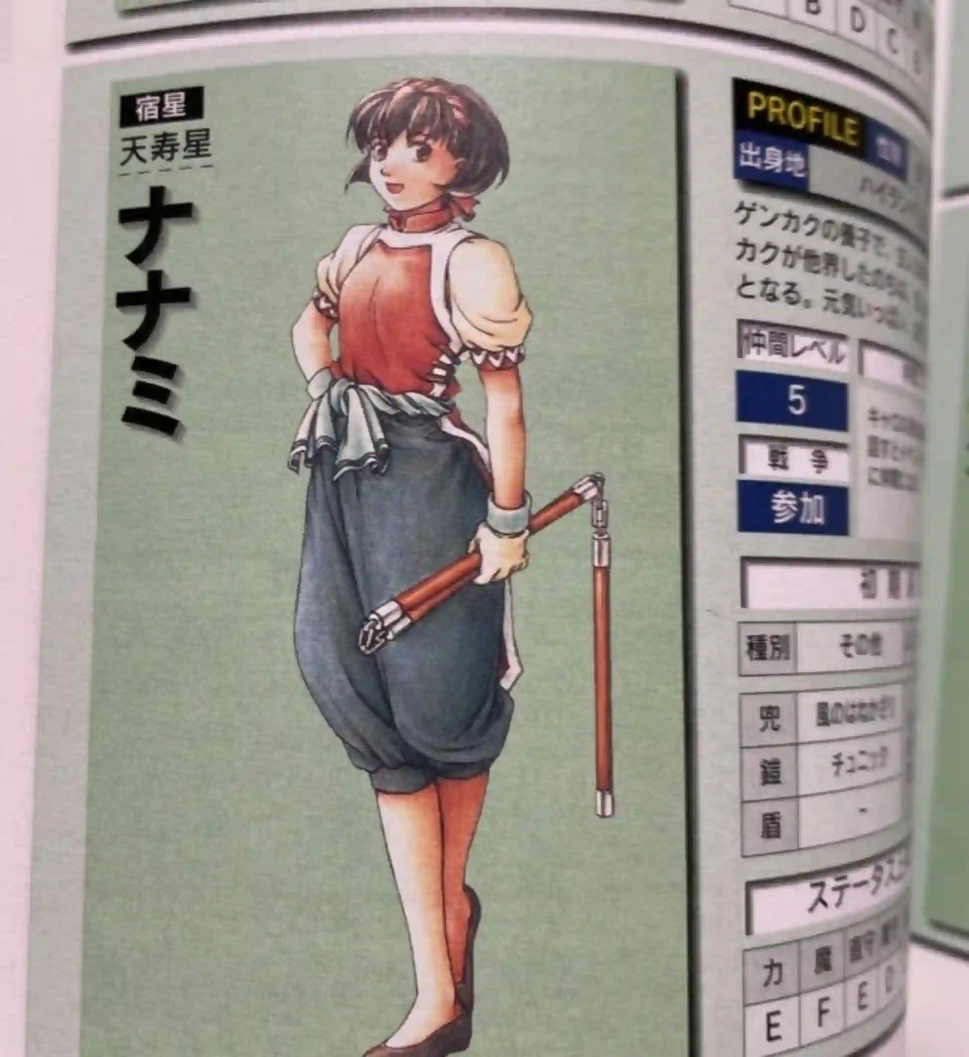Nanami's original look in the game.