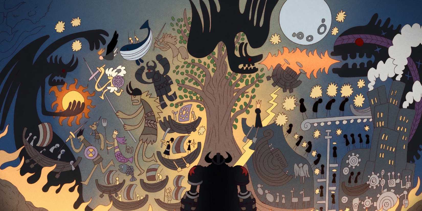 Elbaf's ancient mural depicting Loki and Nika