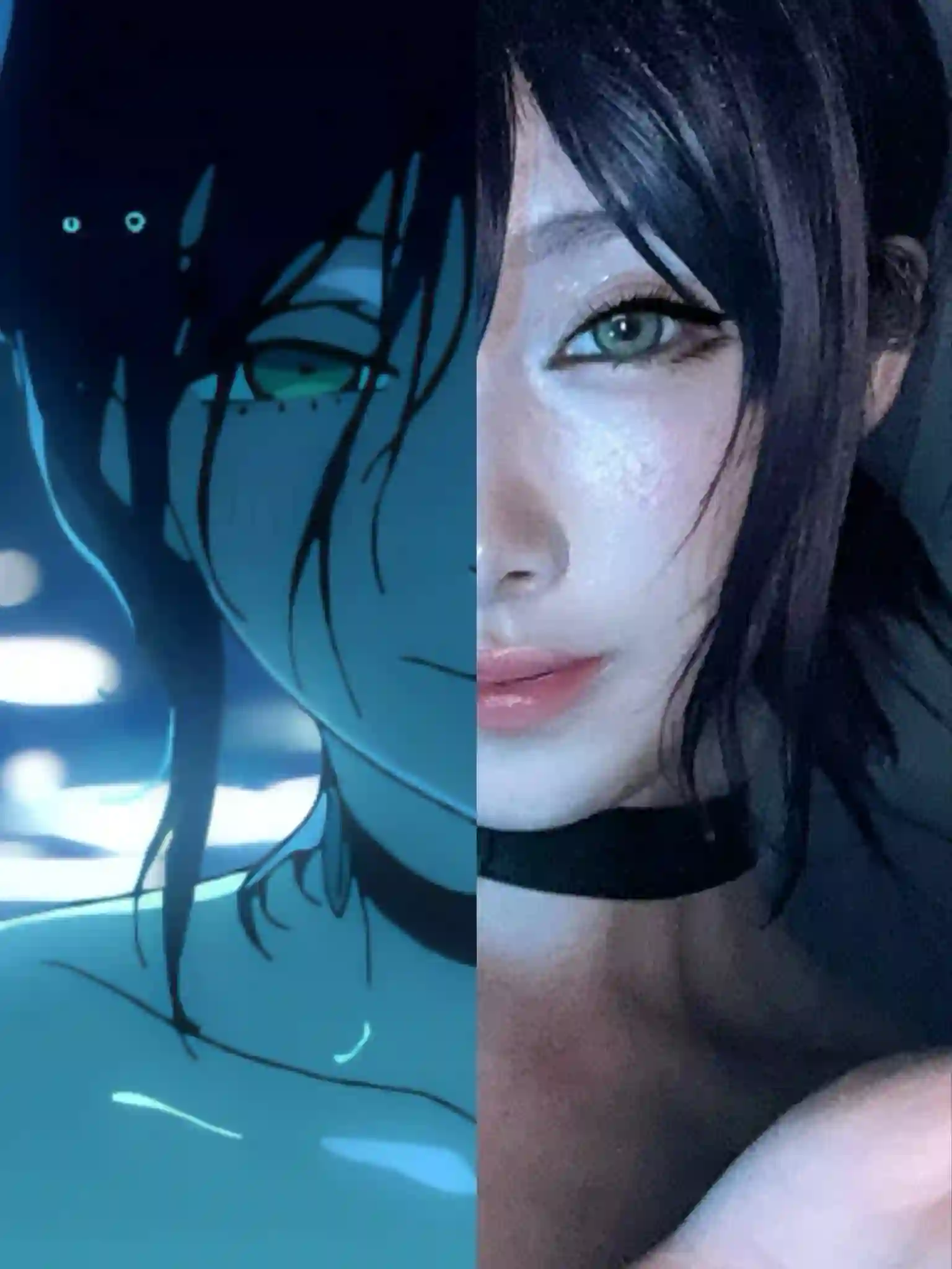 Kaka's Reze cosplay showing character's signature look