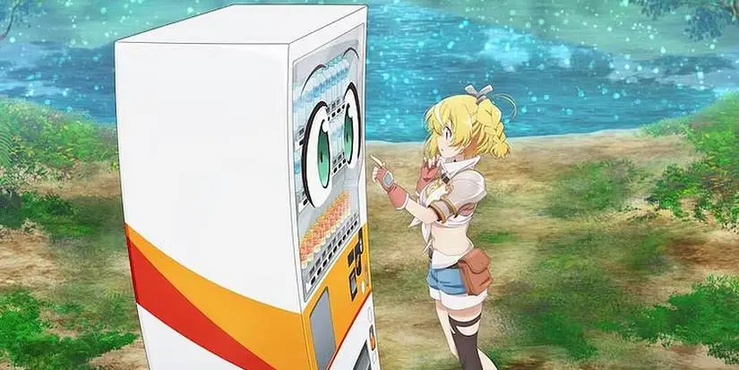 A vending machine from the anime Reborn as a Vending Machine