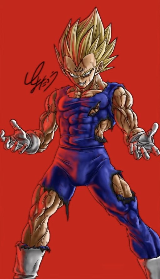 Majin Vegeta illustration by Toyotarou