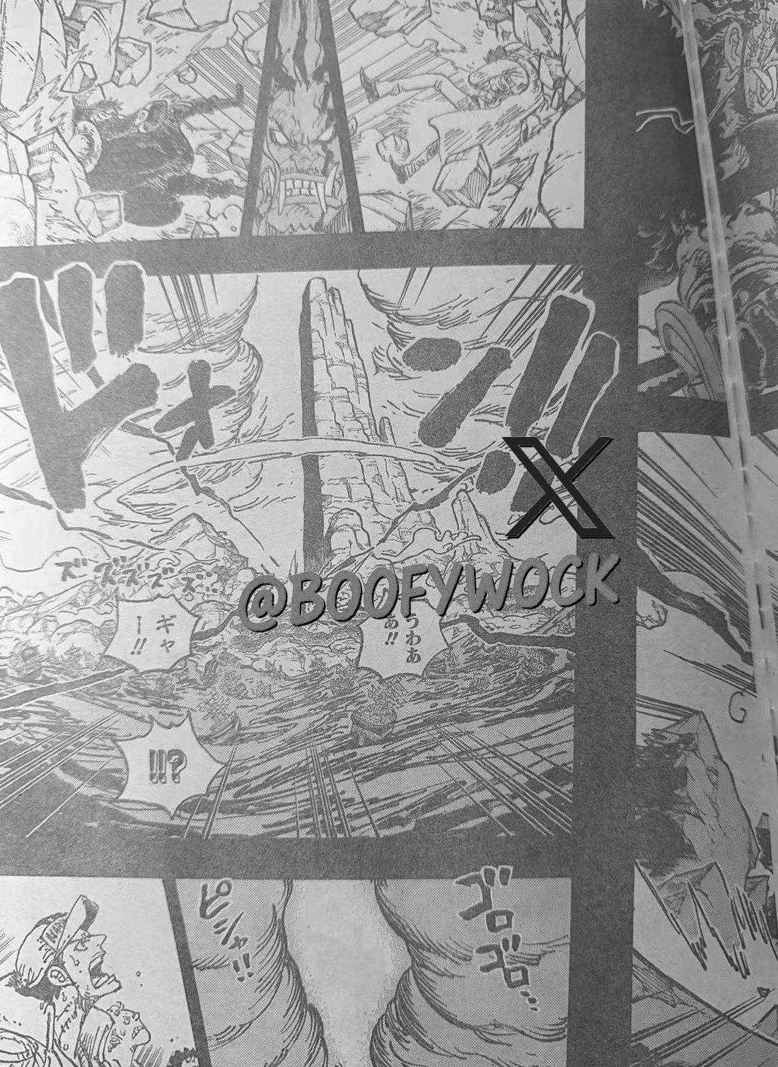 The sky splits from the Haki clash