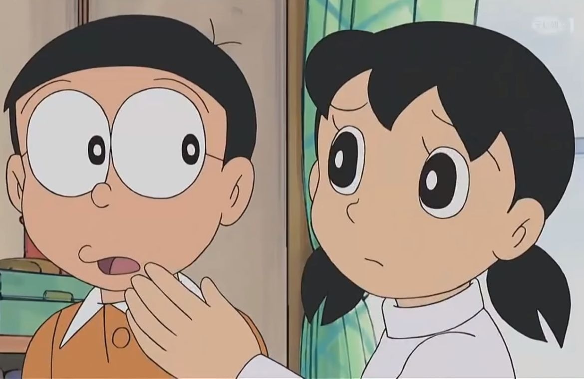 Shizuka helping friends in Doraemon