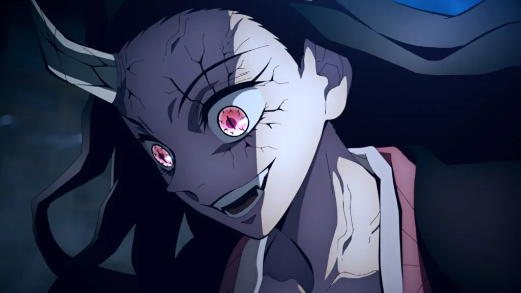 Nezuko's transformation scene in Kimetsu no Yaiba