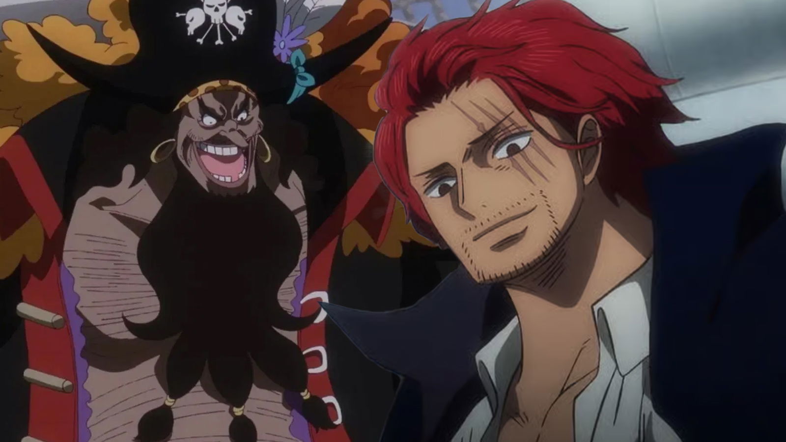 Blackbeard and Shanks in One Piece
