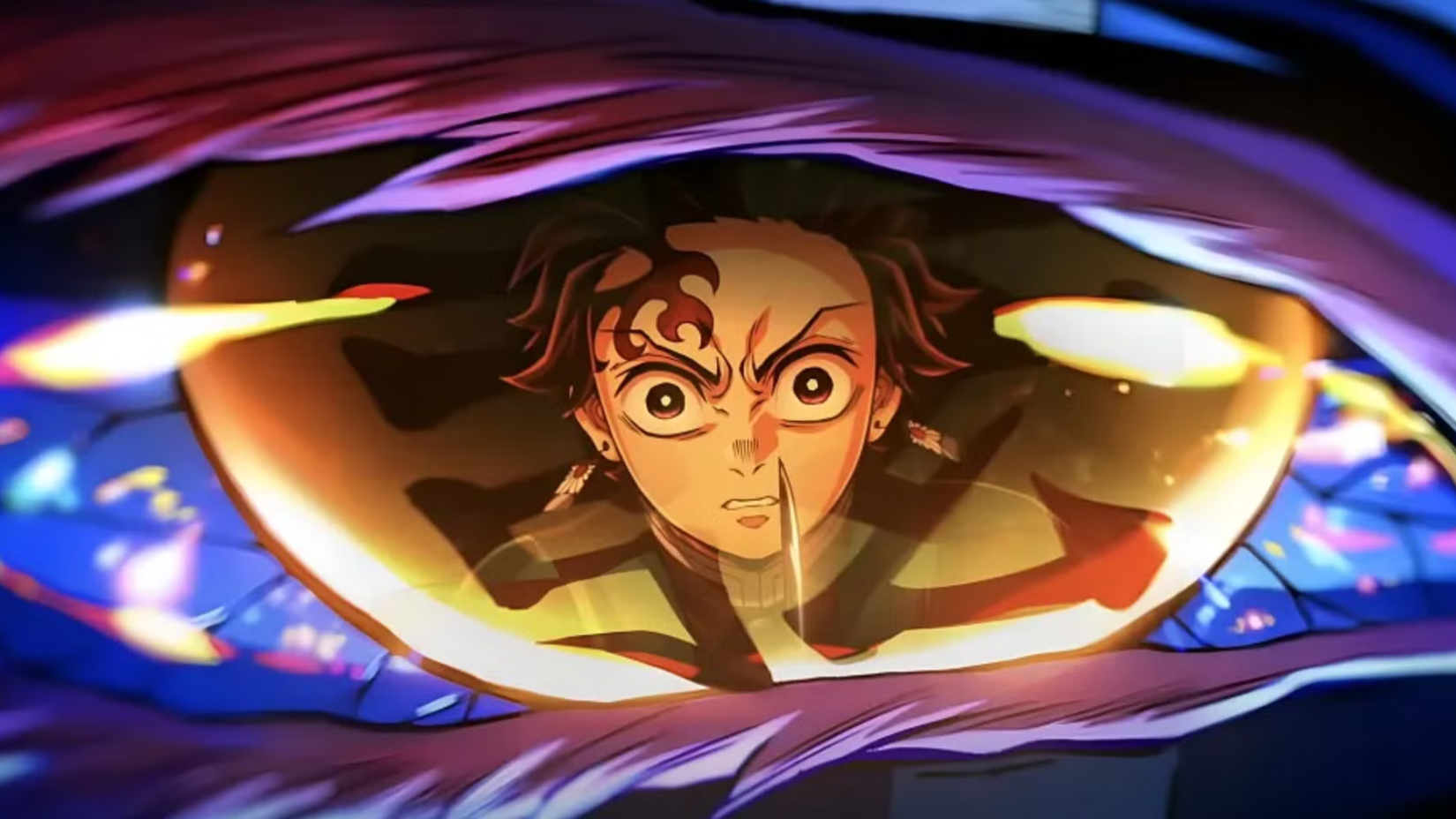 Demon Slayer: Infinity Castle featuring Tanjiro and Akaza
