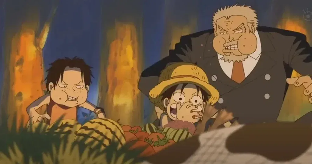 Garp with Luffy and Ace