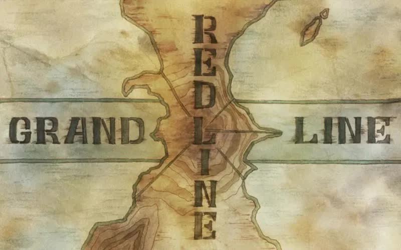 Red Line and Grand Line in One Piece