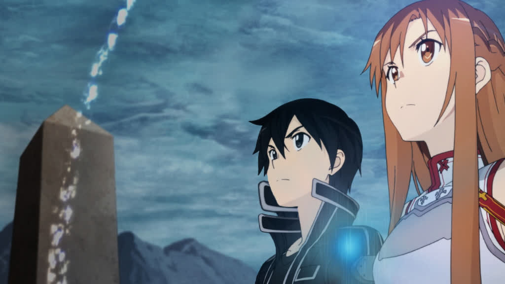 Kirito and Asuna in Sword Art Online