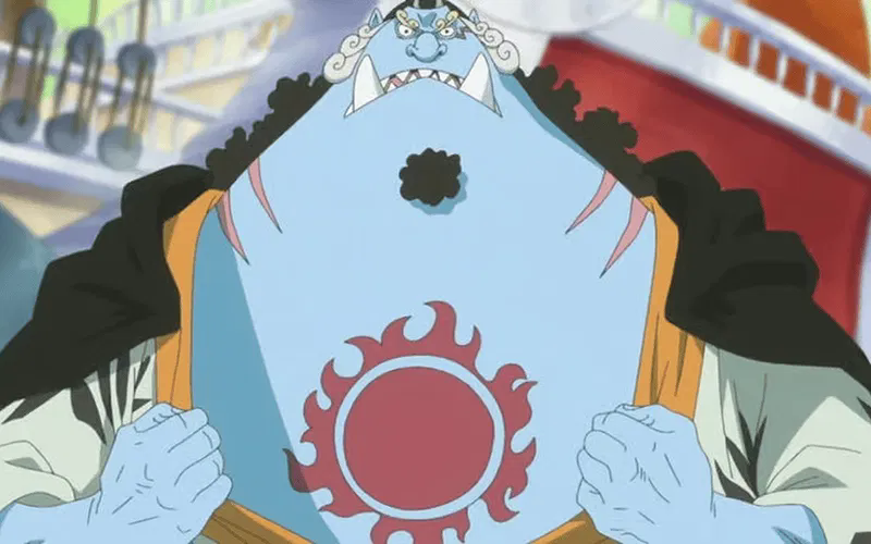 Jinbe with Sun Pirates tattoo in One Piece