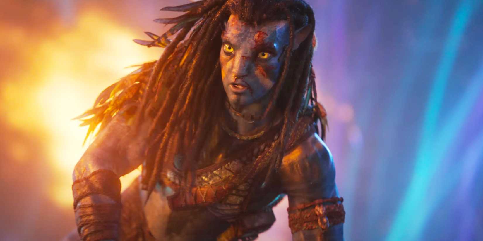 Sam Worthington as Jake Sully in Avatar: Fire and Ash