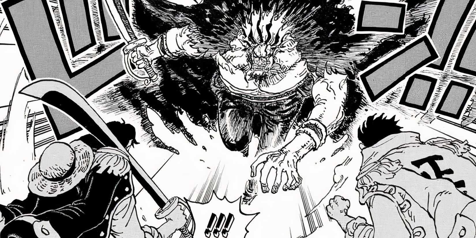 Rocks D. Xebec using Haki shield