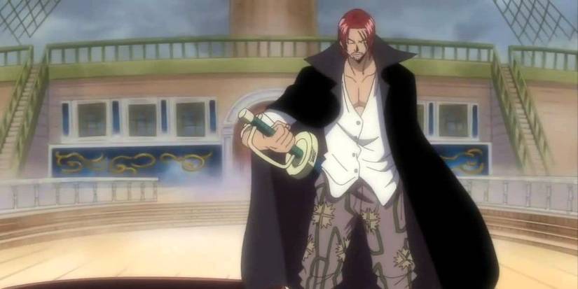 Shanks holding his sword