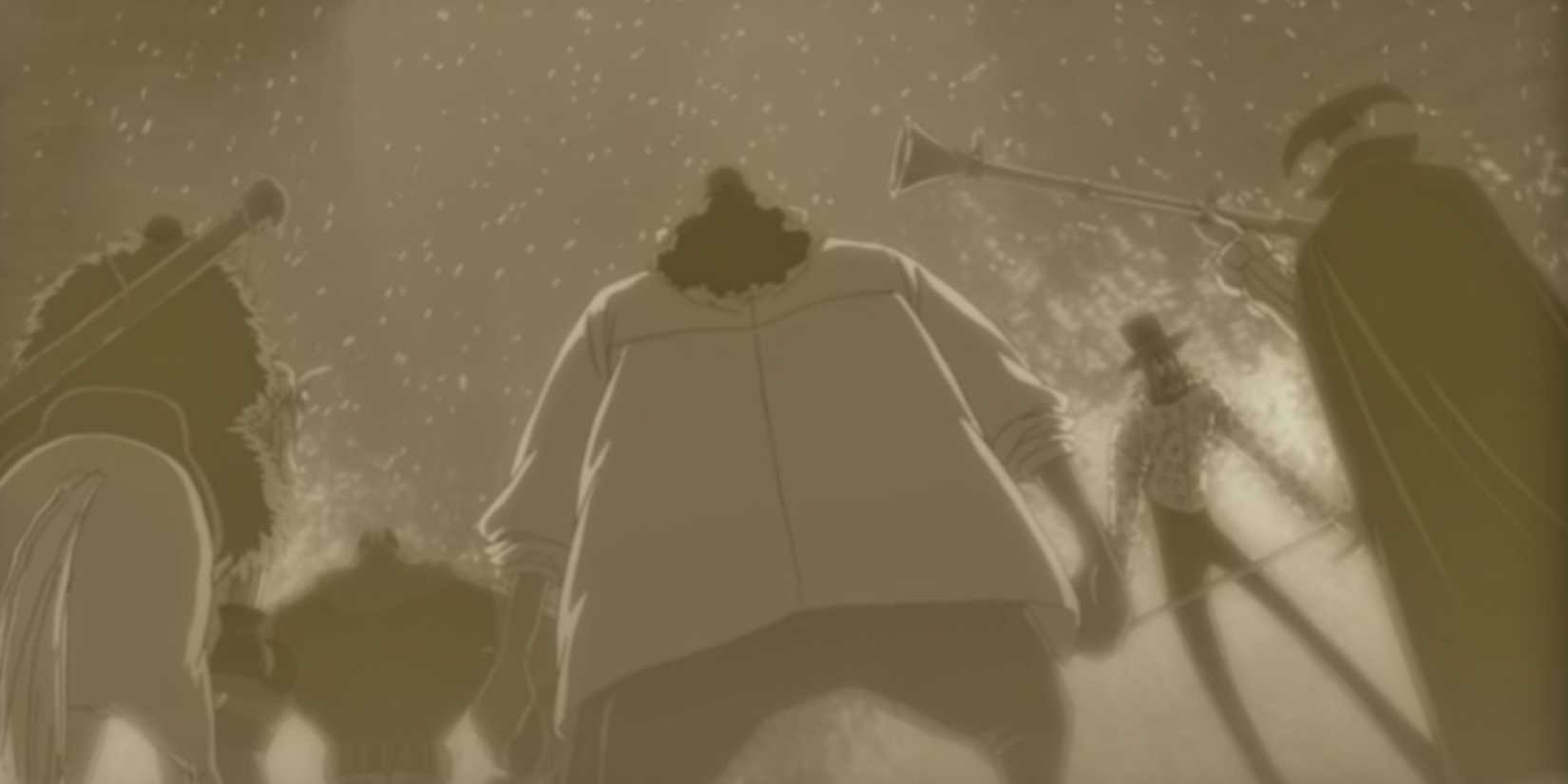 The Blackbeard Pirates raid Drum Island in One Piece