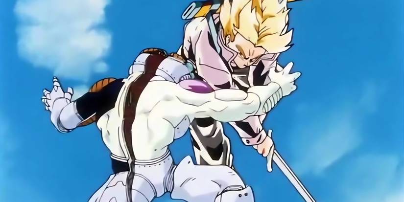 Trunks cuts Frieza in half in Dragon Ball manga