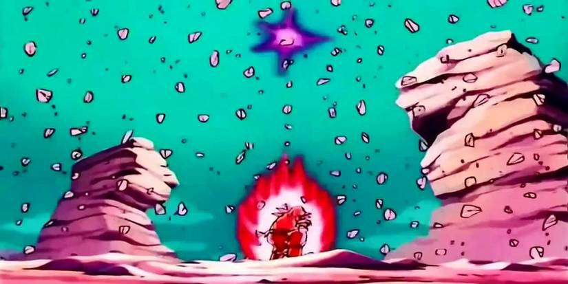 Goku vs Vegeta battle in Dragon Ball