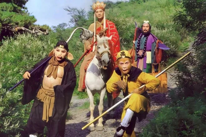 The four disciples of Tang Sanzang in the 1986 Journey to the West series.