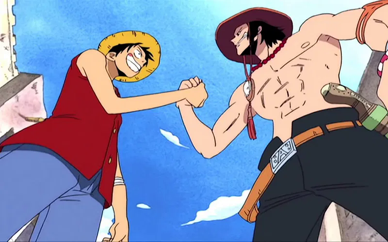 Ace and Luffy reunion in One Piece