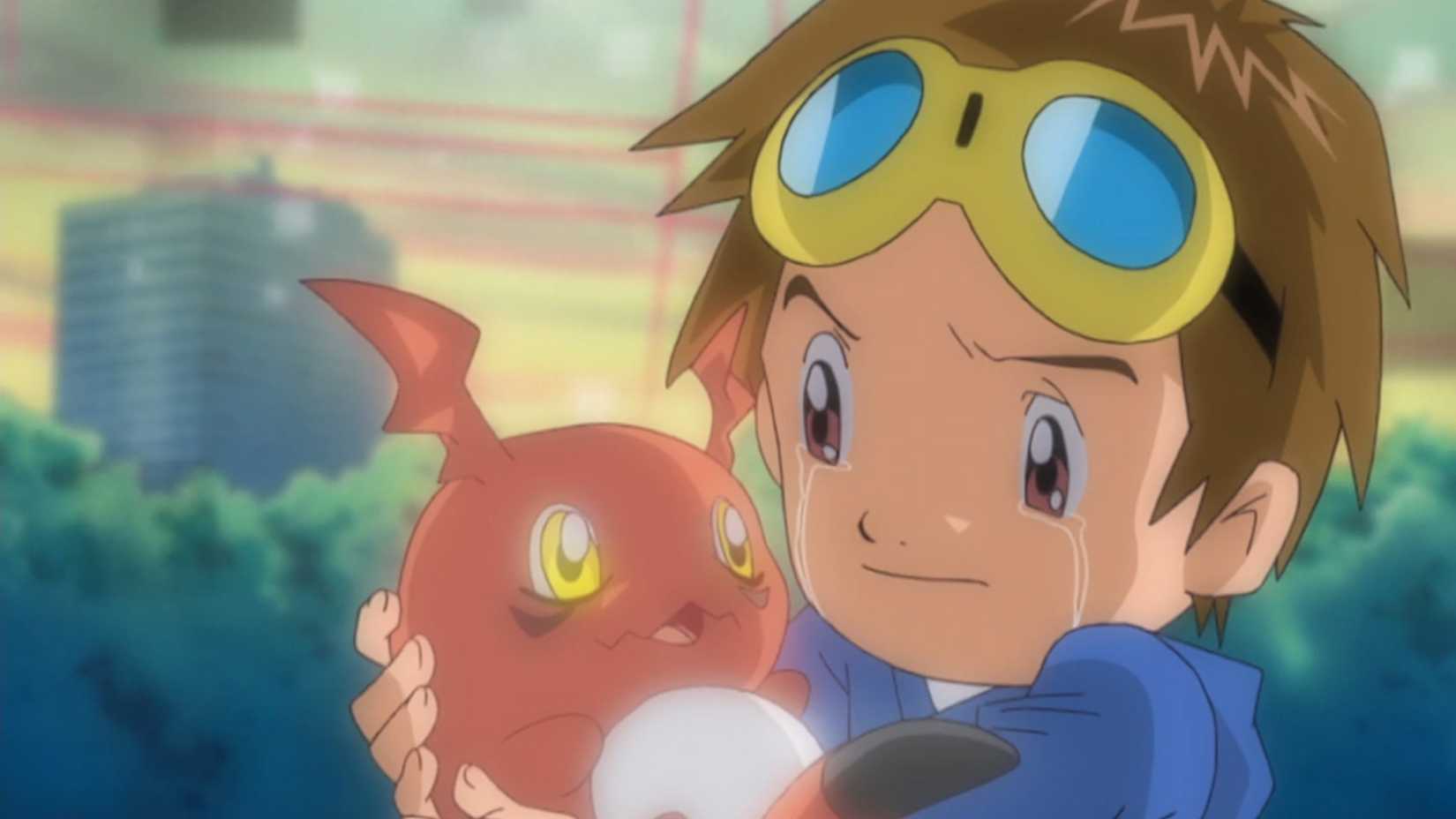 Takato saying goodbye to Gigimon in Digimon Tamers