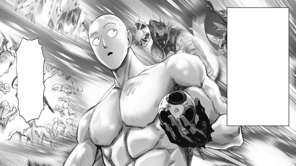 Garou showing Saitama time travel