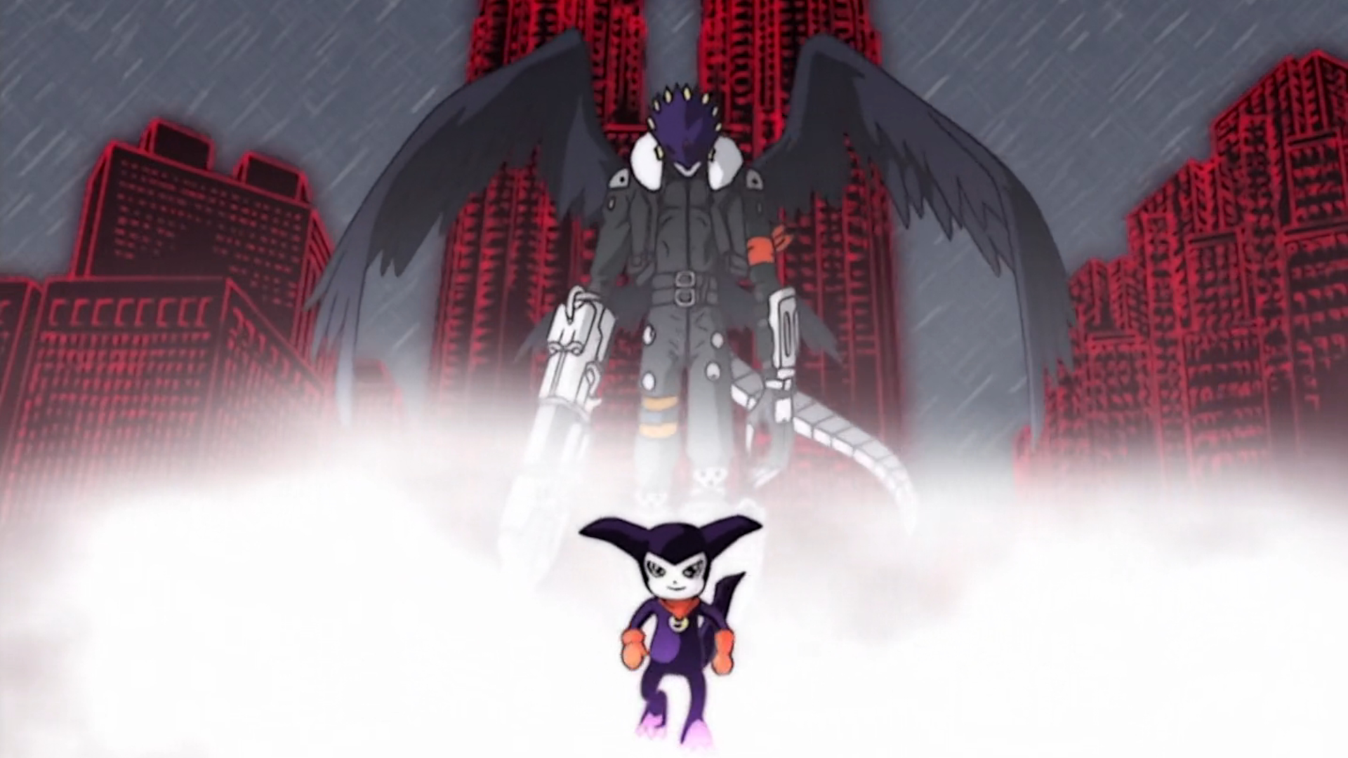 Impmon and Beelzemon in Digimon Tamers