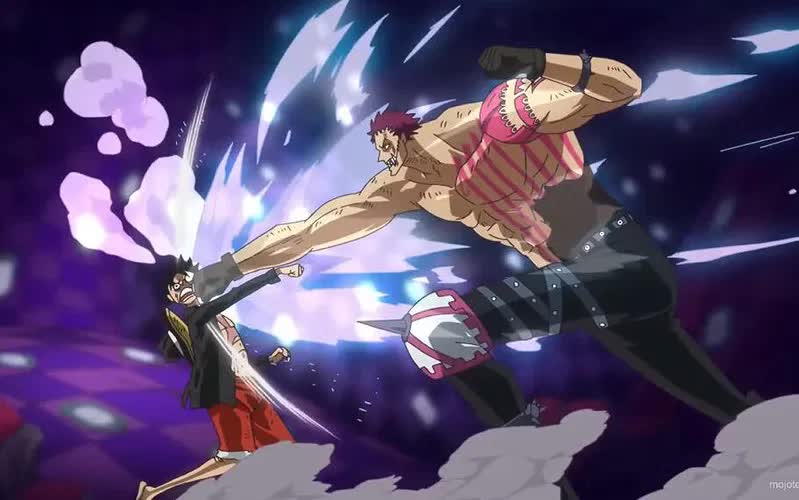 Katakuri strikes Luffy in One Piece