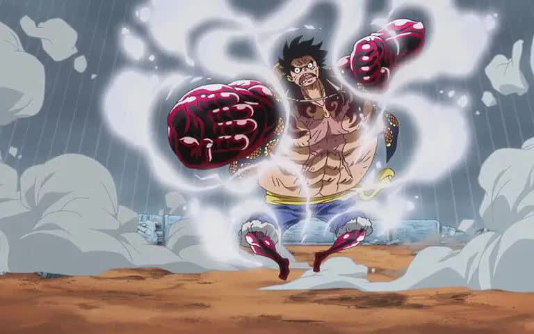 Luffy Gear 5 transformation scene