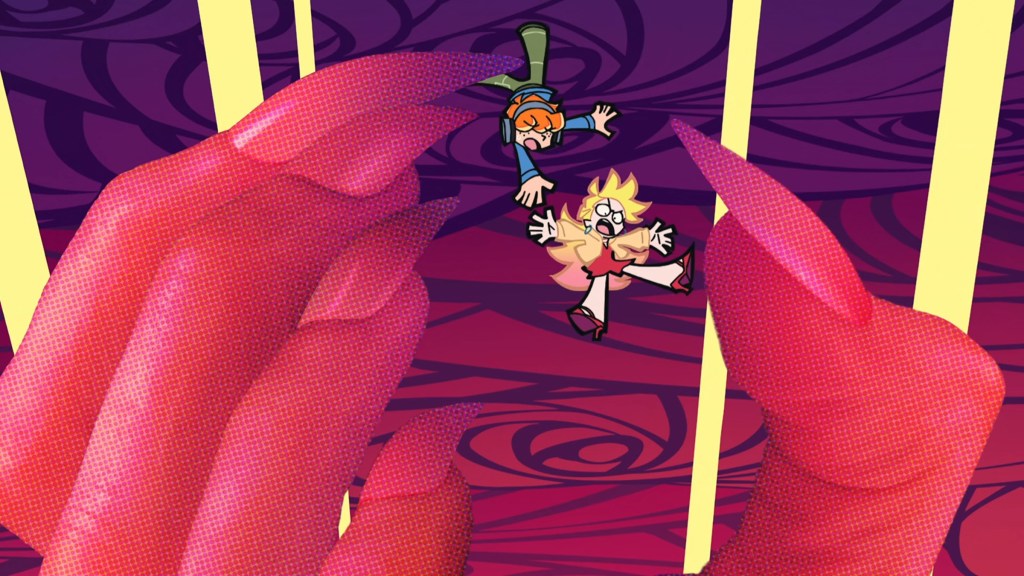 Panty and Brief falling into hell in New Panty & Stocking