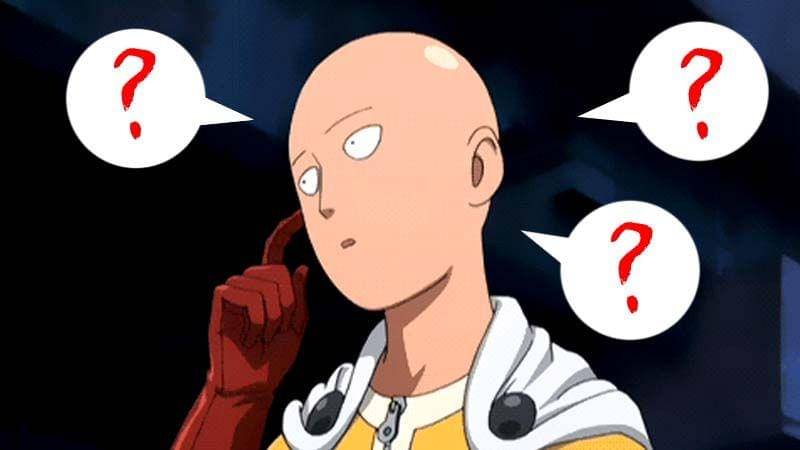 Saitama looking confused