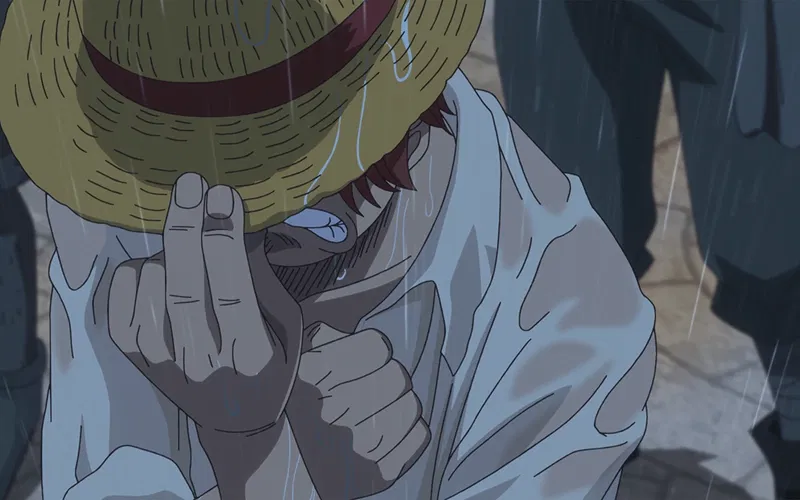 Shanks at Roger's execution in One Piece