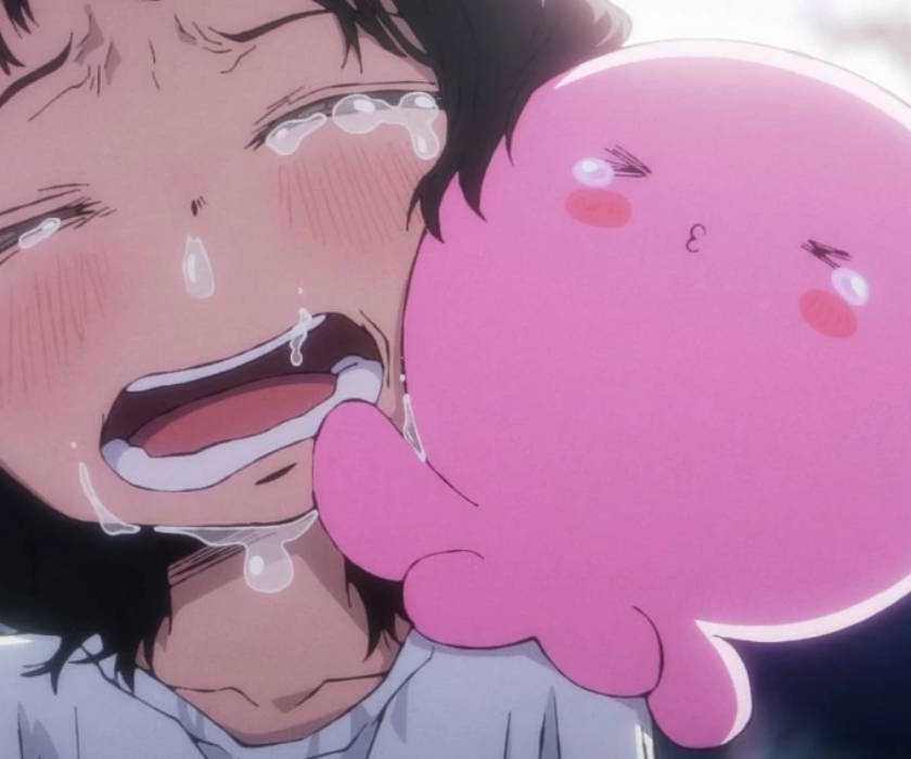Shizuka and Takopi crying in Takopi's Original Sin