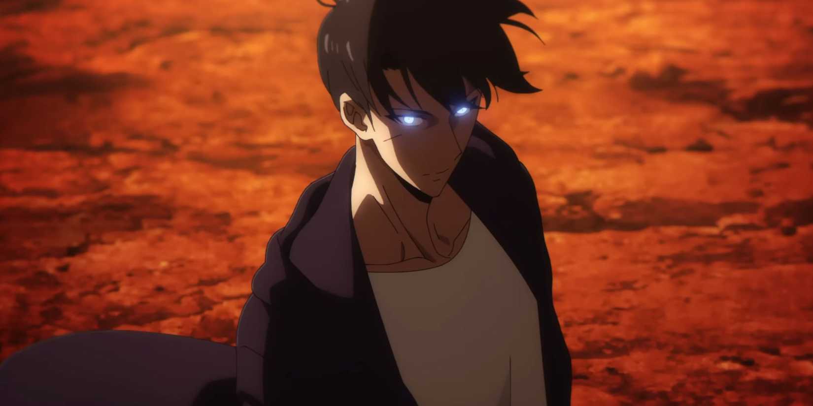 Sung Jinwoo dynamic scene in Solo Leveling manhwa