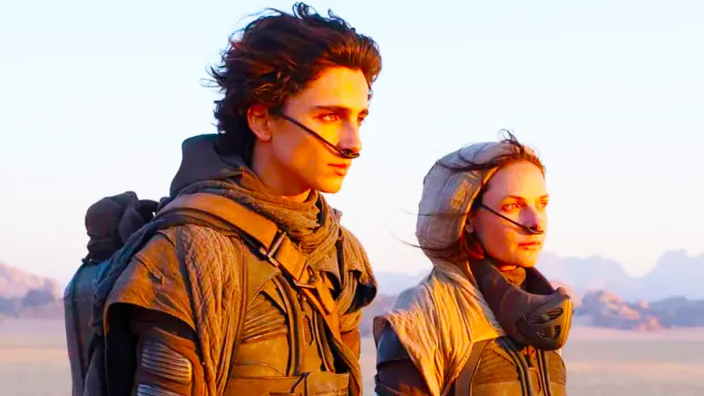 Timothée Chalamet and Rebecca Ferguson in Dune