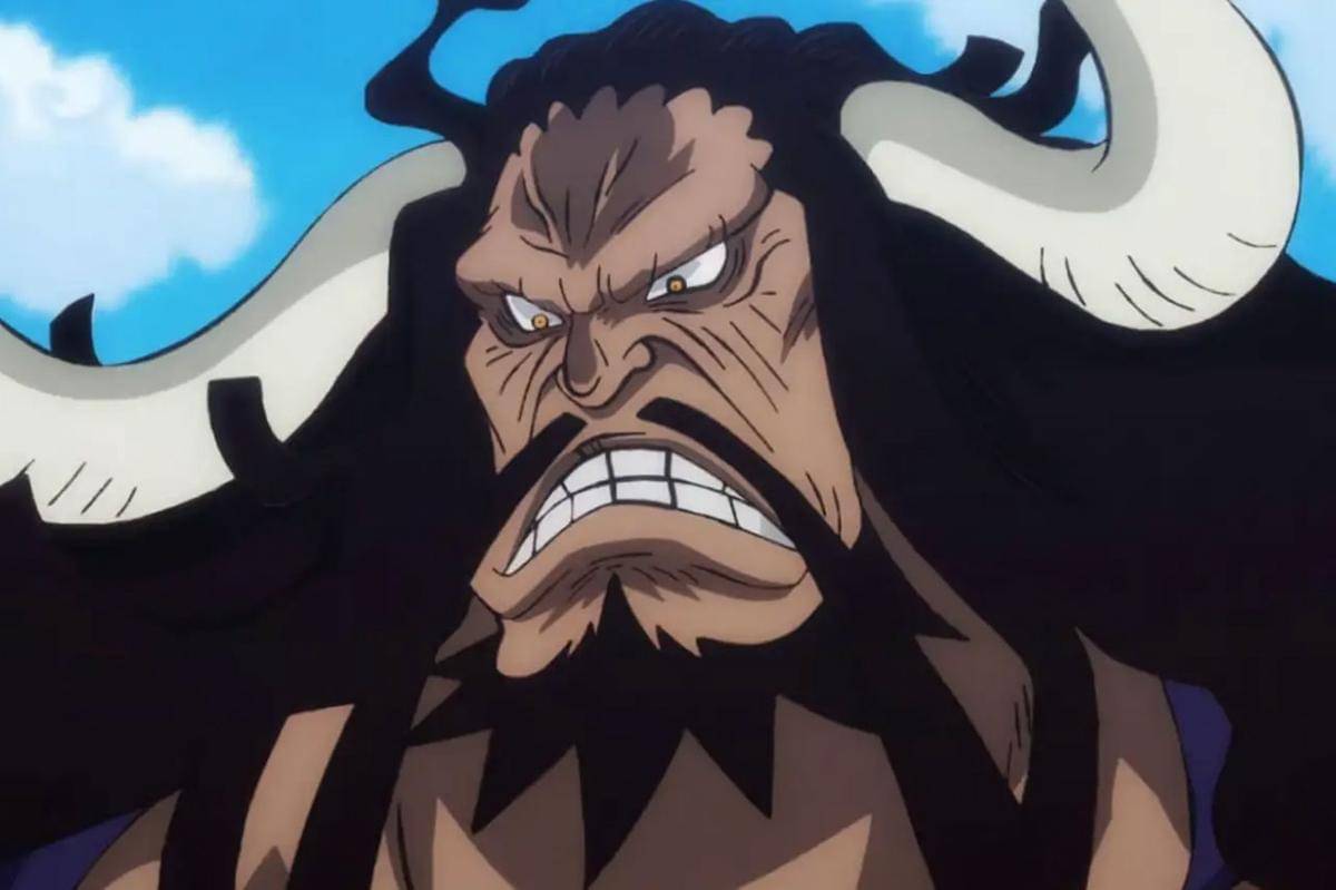 Shanks confronting Kaido at sea
