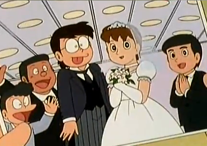 Nobita and Shizuka end with a happy wedding! (Screenshot)
