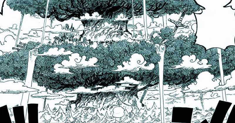 Yggdrasil-inspired giant tree in One Piece