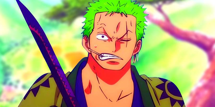 Zoro surprised by Enma sword