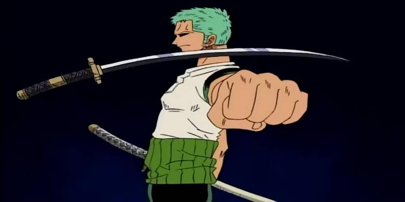 Zoro wielding Sandai Kitetsu sword