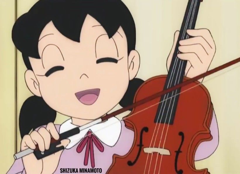 She is taught to play noble musical instruments. (Screenshot)