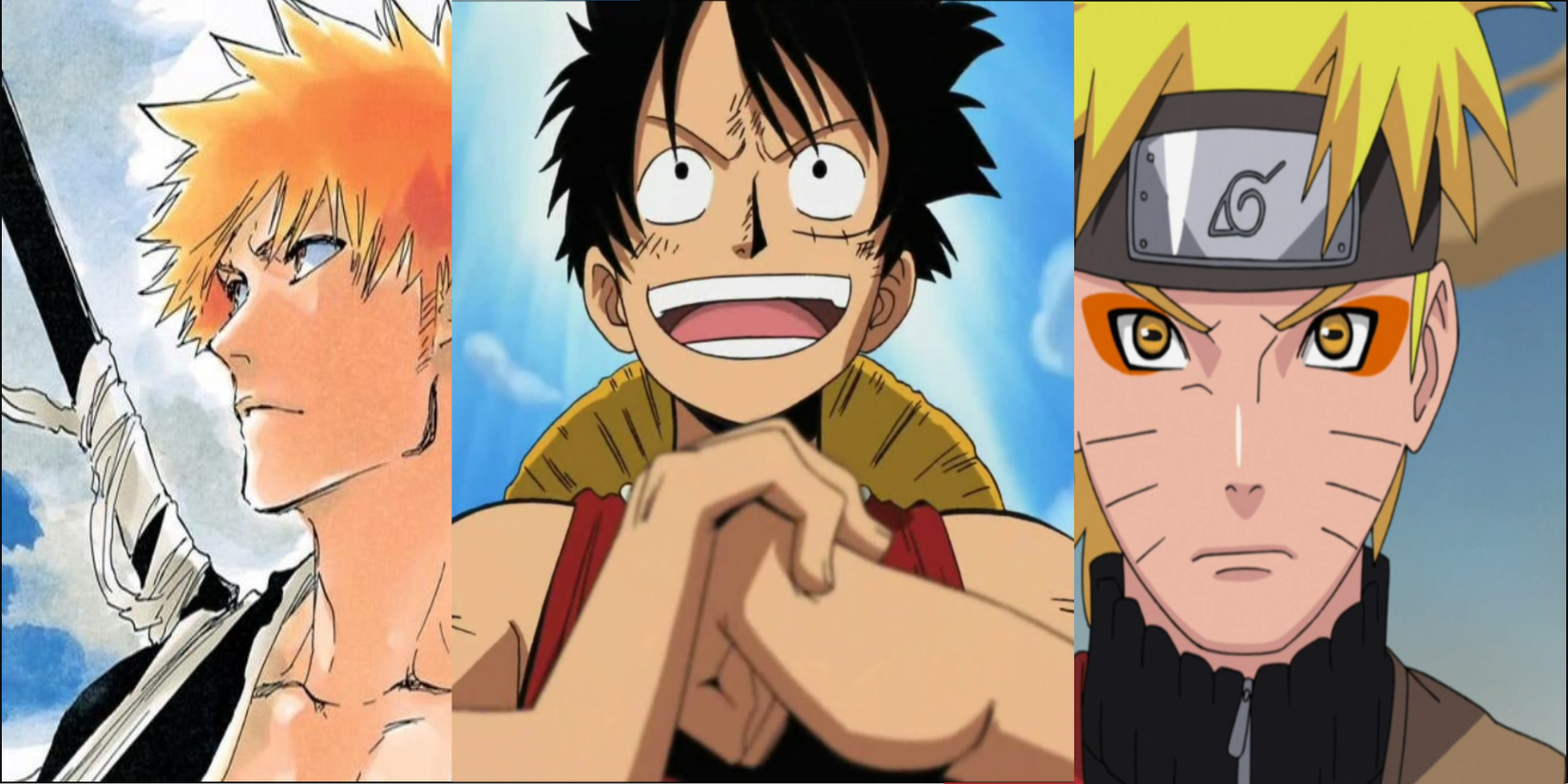 Anime Big Three: Bleach, Naruto, One Piece