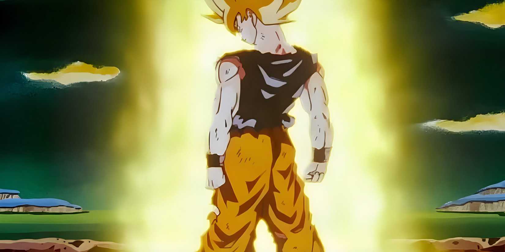 Goku’s first Super Saiyan transformation