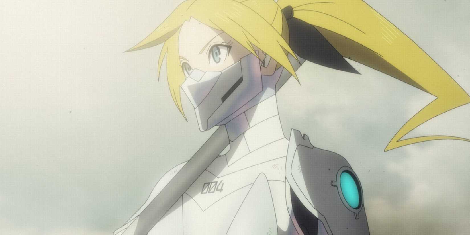 Hikari wielding Numbers weapon in Kaiju No. 8 anime