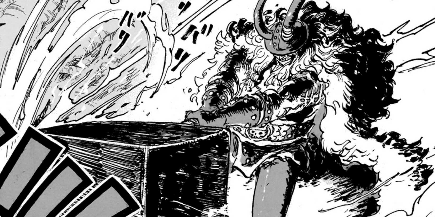 Loki wielding Ragnir in combat in One Piece