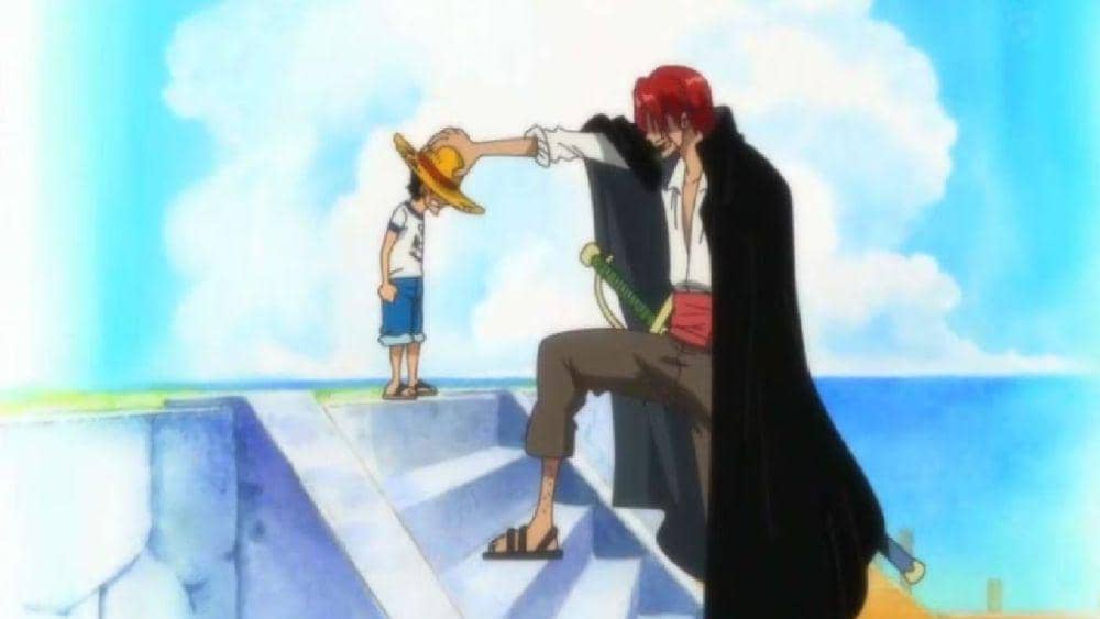 Luffy and Shanks reunion