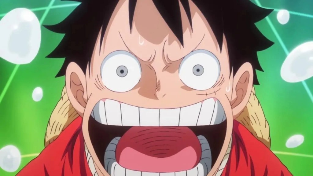 One Piece's Luffy shocked expression