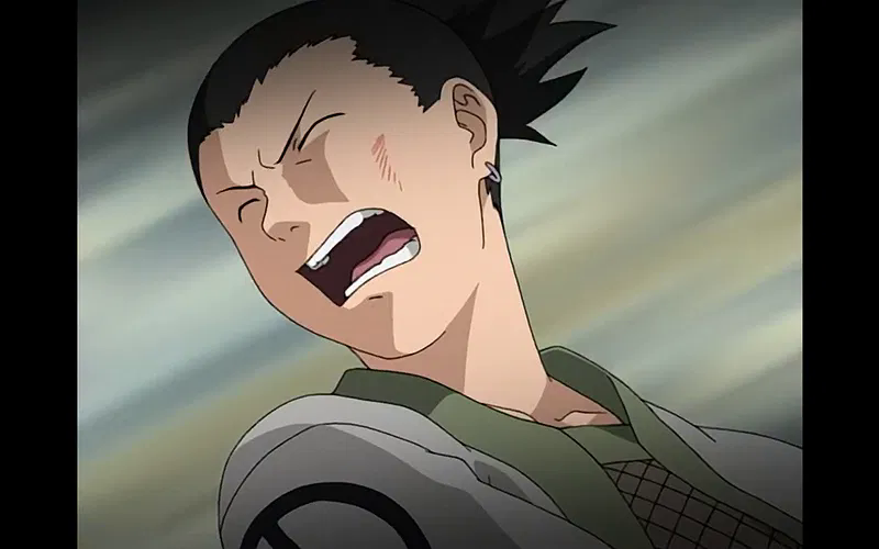 Gaara reacts to Naruto's punch