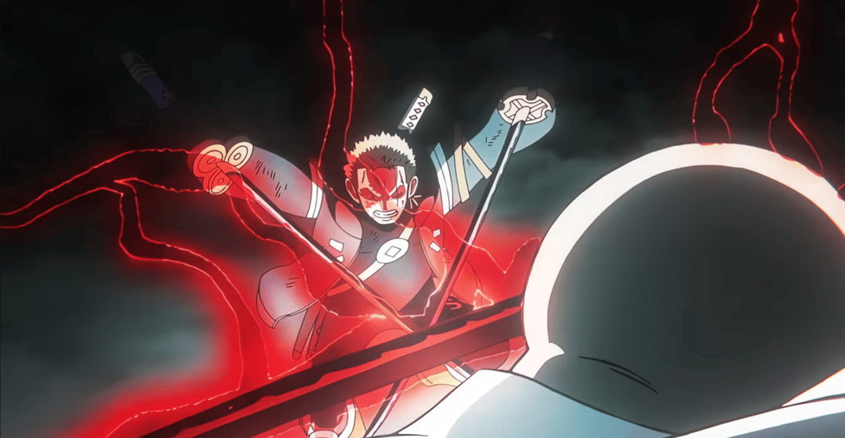 Zoro and Saint Nusjuro sword duel