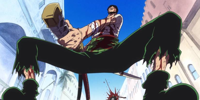 Zoro fighting Mr. 1 in One Piece