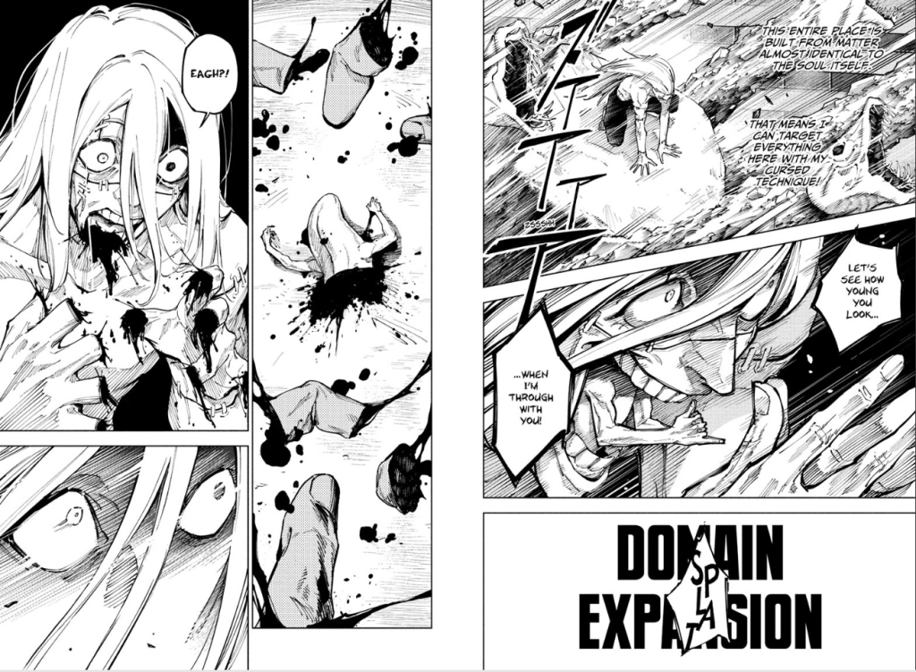 Yuji Itadori stops Mahito's Domain Expansion