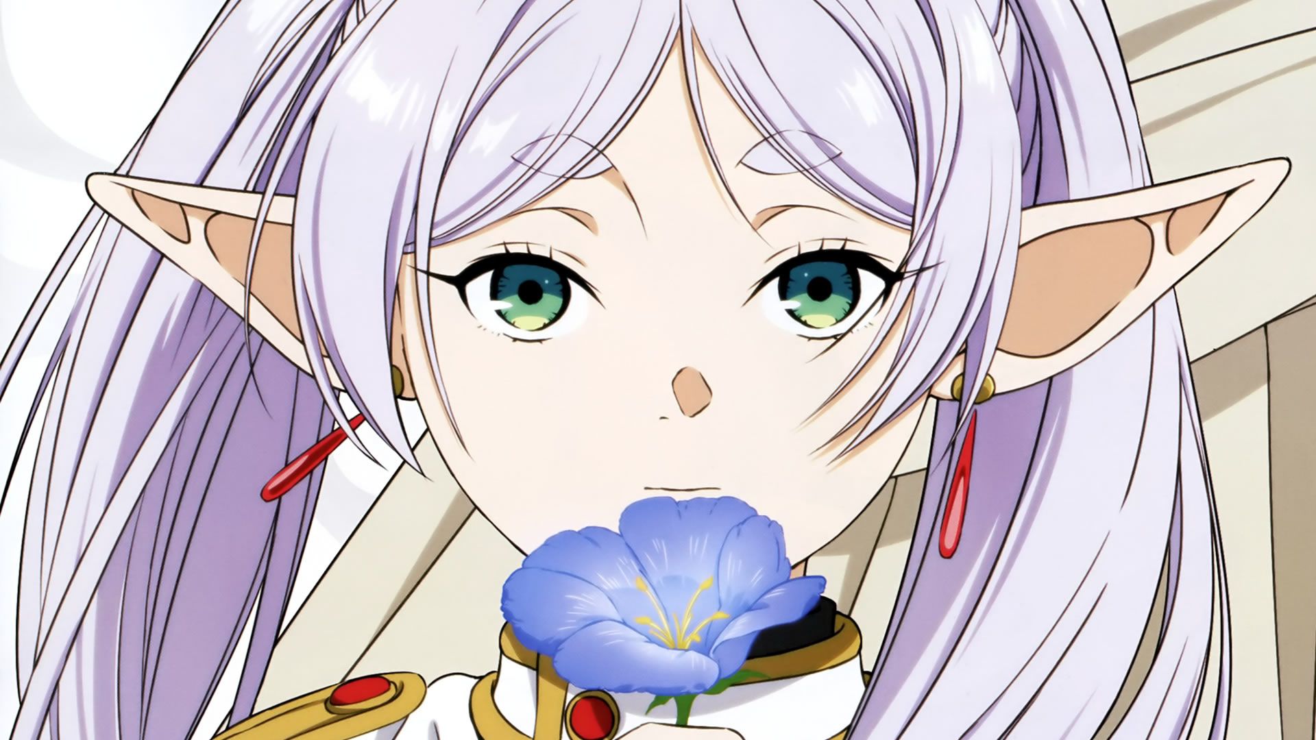 Frieren from Sousou no Frieren with twintails
